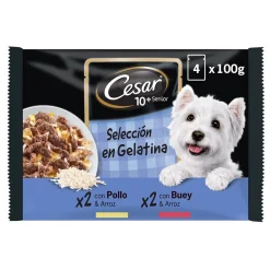 Cesar Carnes Mixtas Gelatina en Bolsita para Perros Senior - Multipack Online