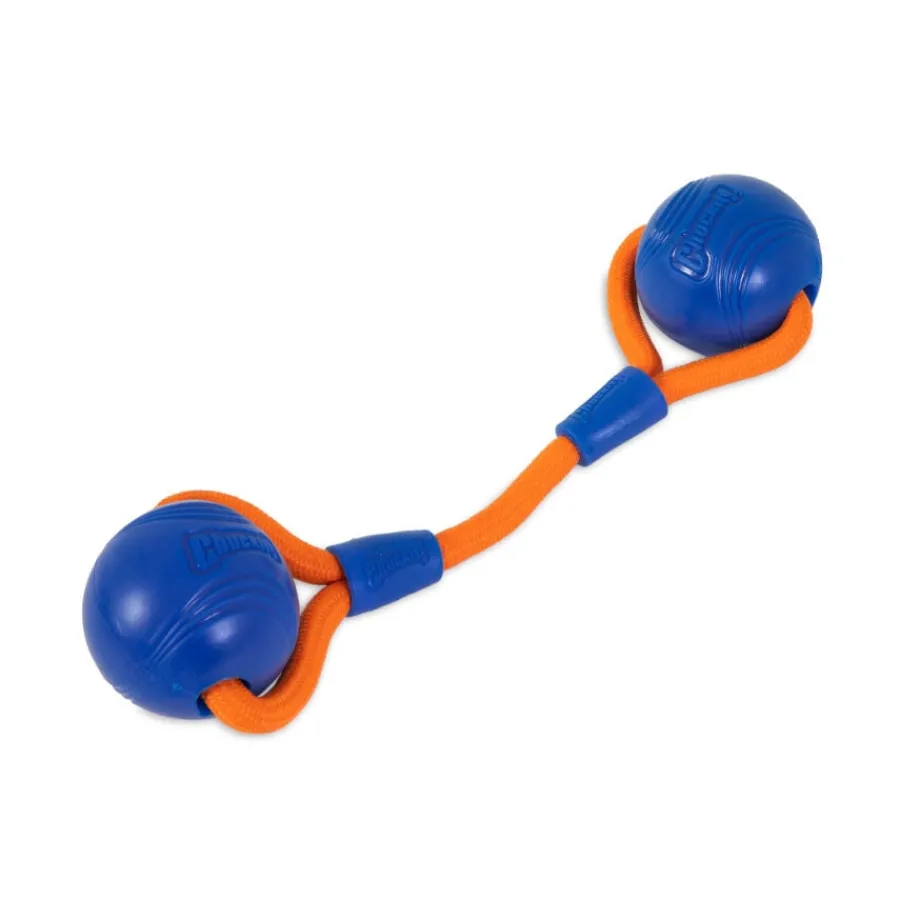 Chuckit! Crunch Duo Tug Pelota Con Cuerda para perros