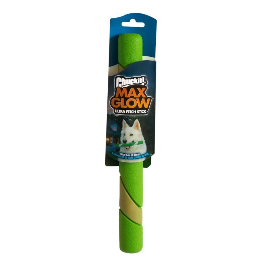 Chuckit! Max Glow Ultra Fetch Palo de Goma con Brillo para perros
