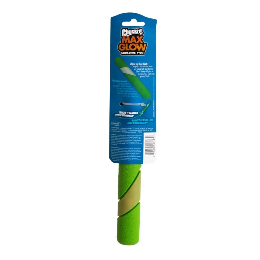 Chuckit! Max Glow Ultra Fetch Palo de Goma con Brillo para perros