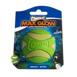 Chuckit! Max Glow Ultra Squeaker Pelota con Brillo para perros Online