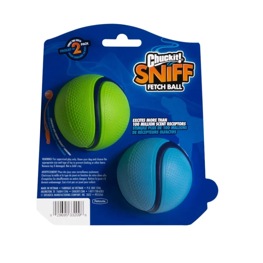 Chuckit! Sniff Fetch Pelotas Con Sabor a Cacahuete y Bacon para perros – Pack 2 Outlet
