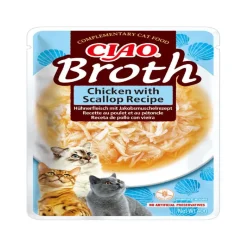 Churu Broth Sopa de Pollo con Vieiras sobre para gatos Online