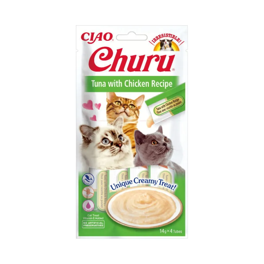 Churu Snack Cremoso de Atún con Pollo para gatos Clearance
