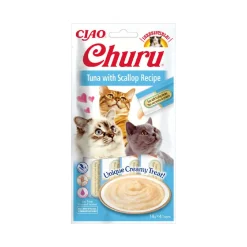 Churu Snack Cremoso de Atún con Vieira para gatos Hot