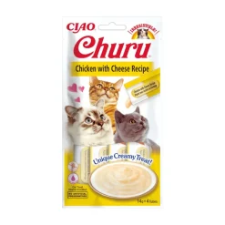 Churu Snack Cremoso de Pollo y Queso para gatos New