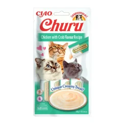 Churu Snack Cremoso de Pollo y Cangrejo para gatos Hot