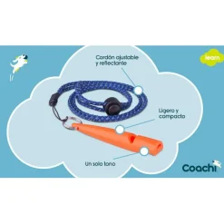 Company Of Animals Coachi silbato de adiestramiento azul para perros