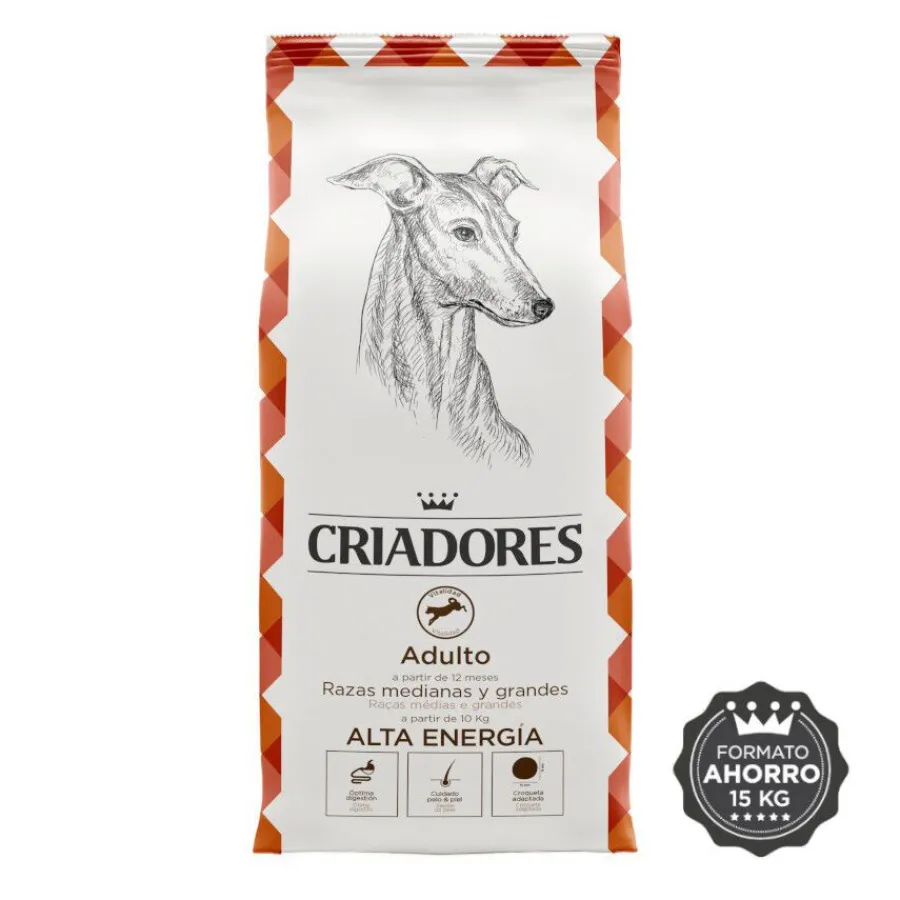 Criadores Adulto Alta Energía pienso para perros de razas medianas y grandes
