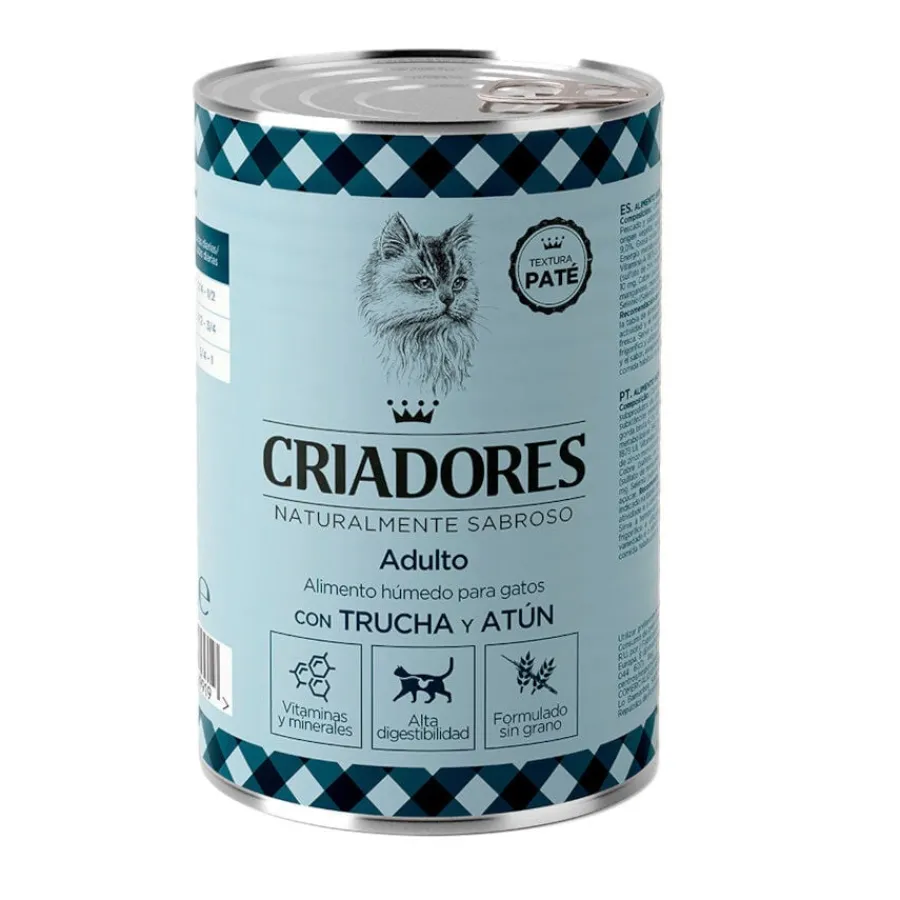 Criadores Adulto con Trucha y Atún lata para gatos Discount