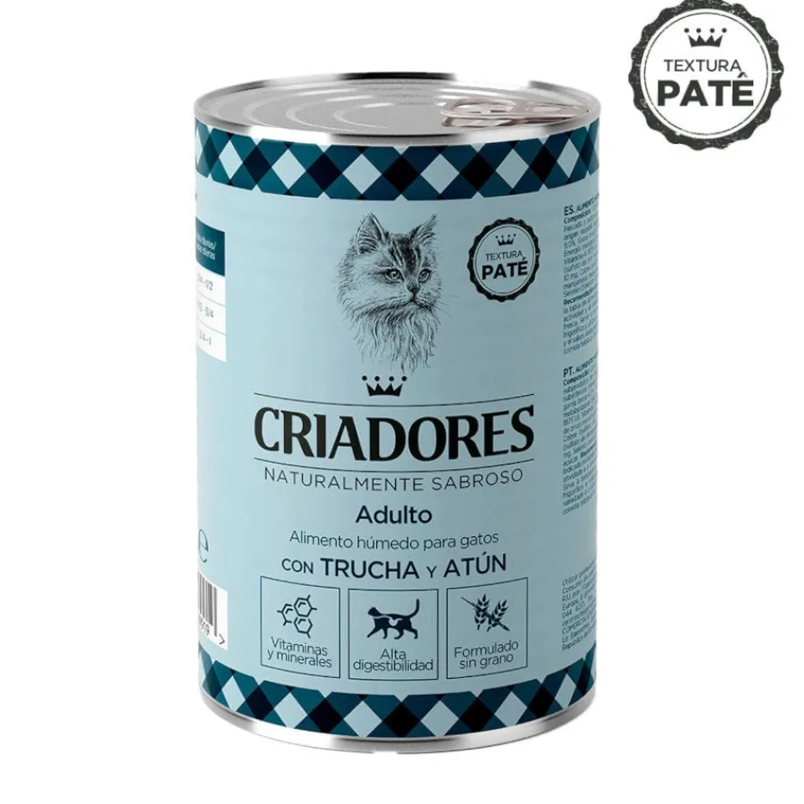 Criadores Adulto con Trucha y Atún lata para gatos Discount