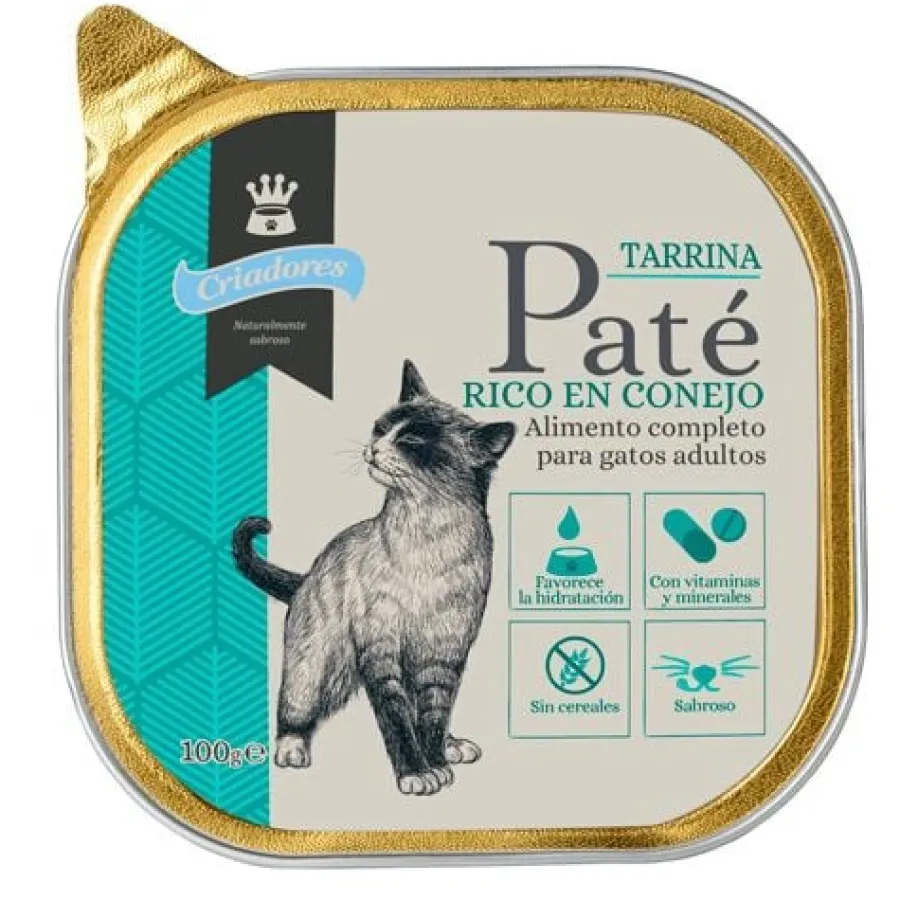 Criadores Adulto Conejo en paté tarrina para gatos Discount