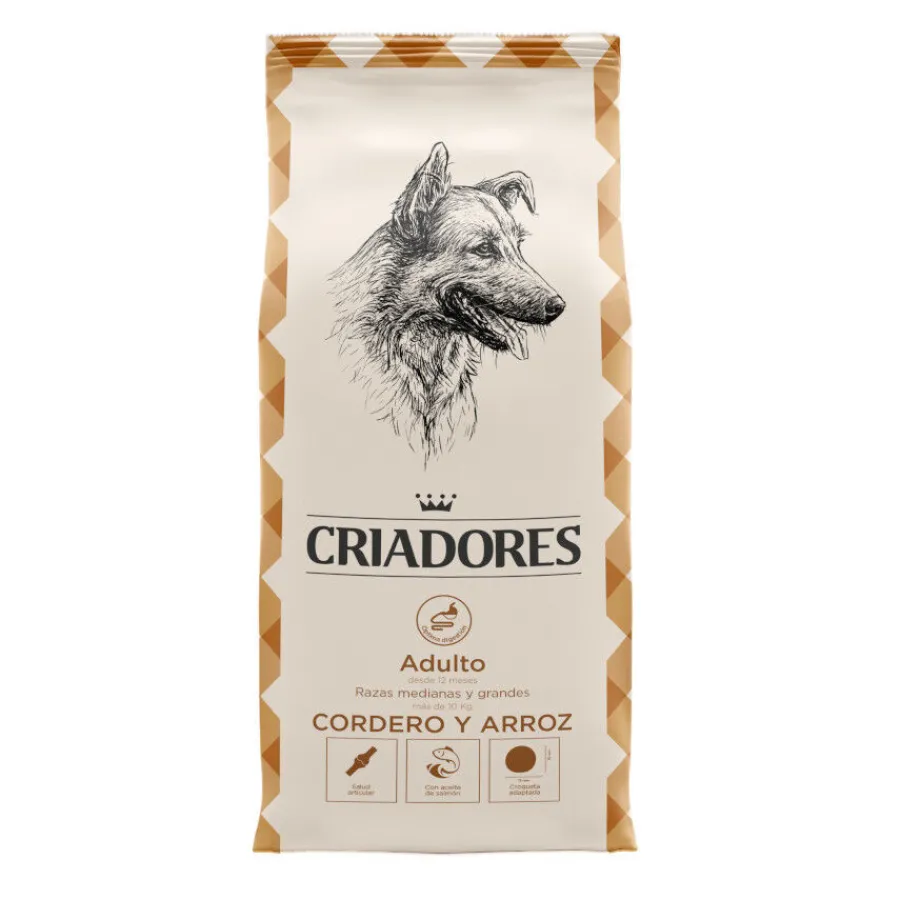 Criadores Adulto Cordero y Arroz pienso para perros de razas mediana y grande Best