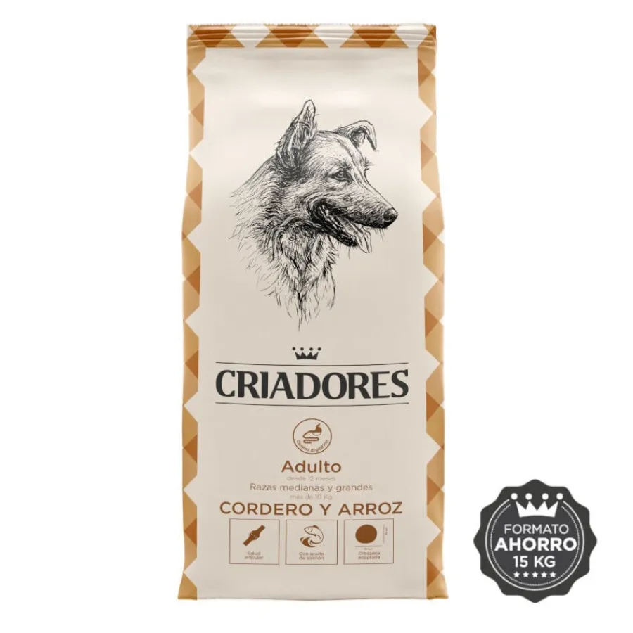 Criadores Adulto Cordero y Arroz pienso para perros de razas mediana y grande Best