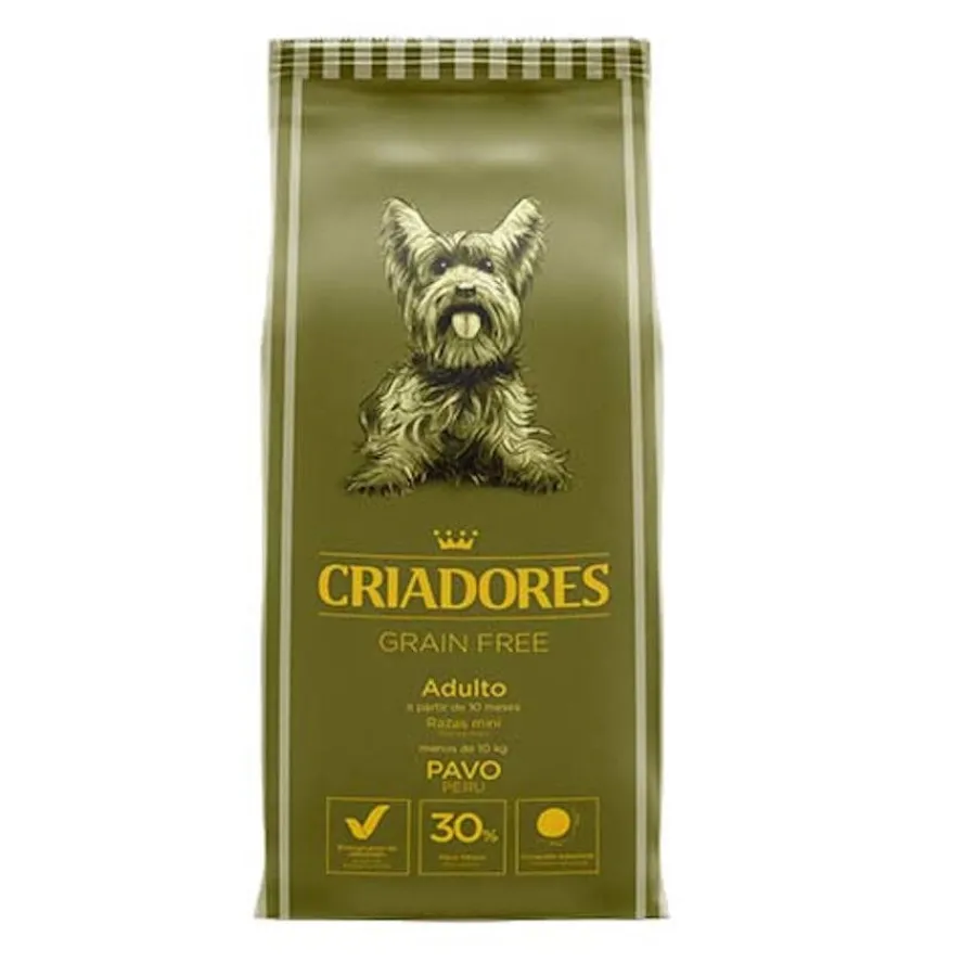 Criadores Adulto Grain Free Pavo pienso para perros de razas mini Outlet