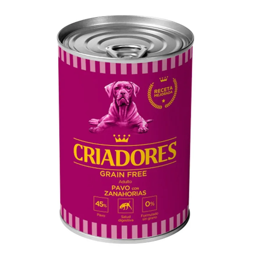 Criadores Adulto Grain Free Pavo y Zanahorias lata para perros Discount