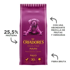Criadores Adulto Grain Free Pavo pienso para perros de raza mediana y grande Outlet