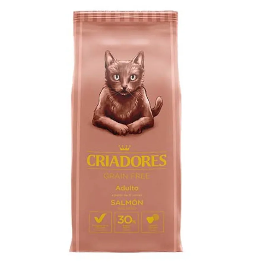 Criadores Adulto Grain Free Salmón pienso para gatos Hot