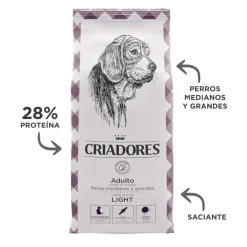 Criadores Adulto Light pienso para perros de raza grande y mediana Outlet