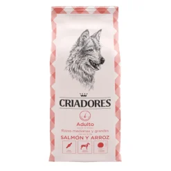 Criadores Adulto Salmón y Arroz pienso para perros de razas medianas y grandes Discount