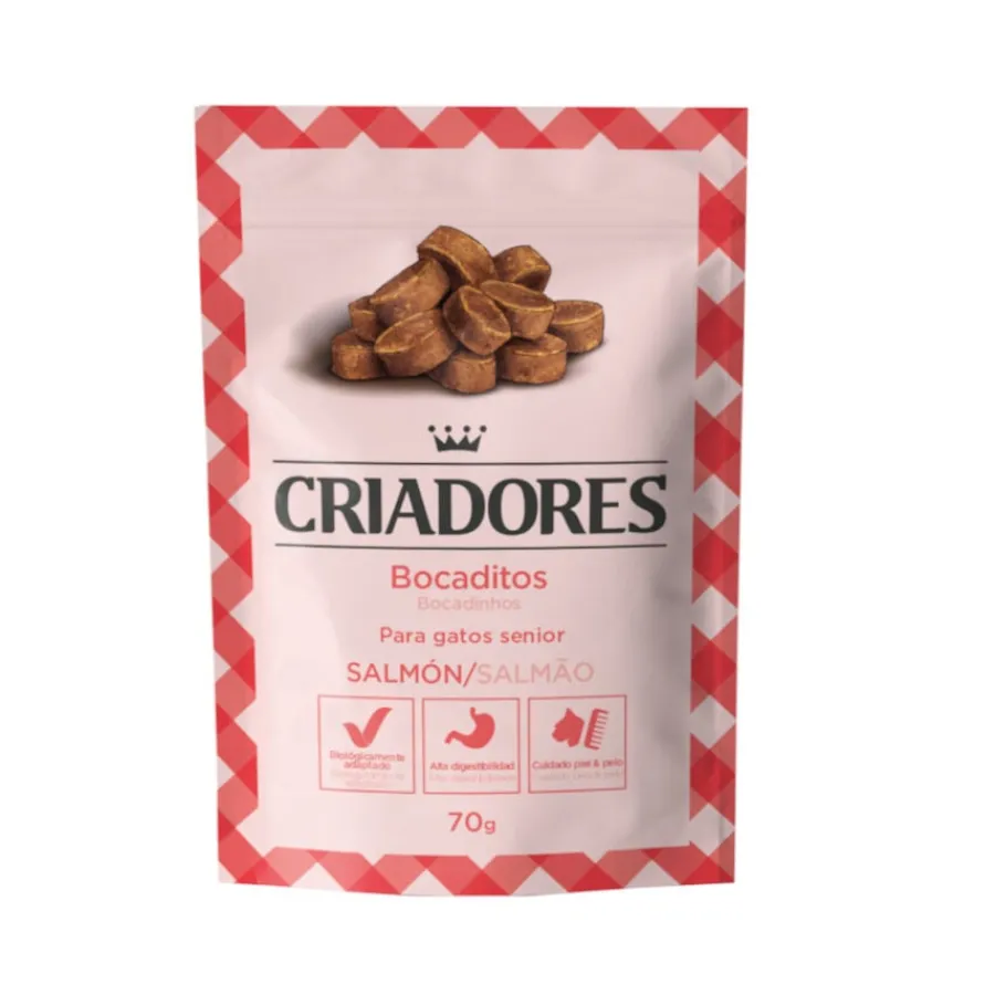 Criadores Bocaditos de Salmón snack para gatos senior Sale