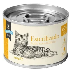 Criadores Esterilizado Paté Pollo y Salmón lata para gatos New