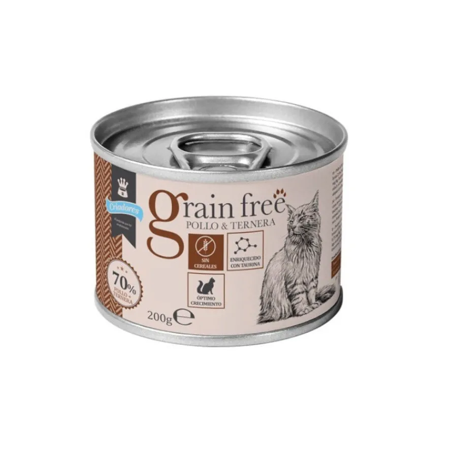 Criadores Grain Free Pollo y Ternera lata para gatitos New
