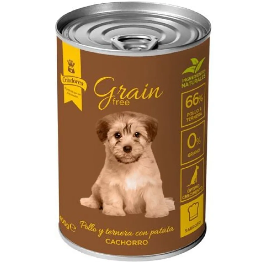 Criadores Grain Free Pollo y Ternera lata para cachorros Outlet