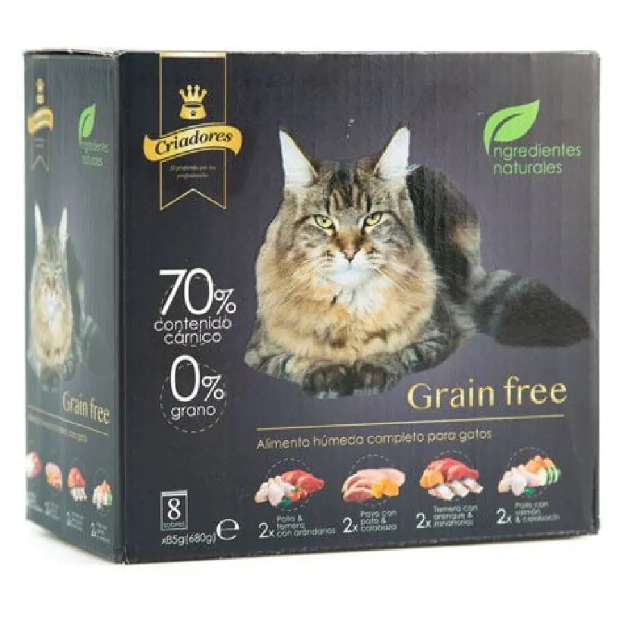 Criadores Grain Free sobres para gatos Hot