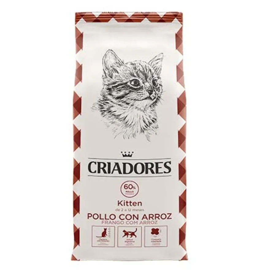 Criadores Kitten Pollo y Arroz pienso para gatos Best