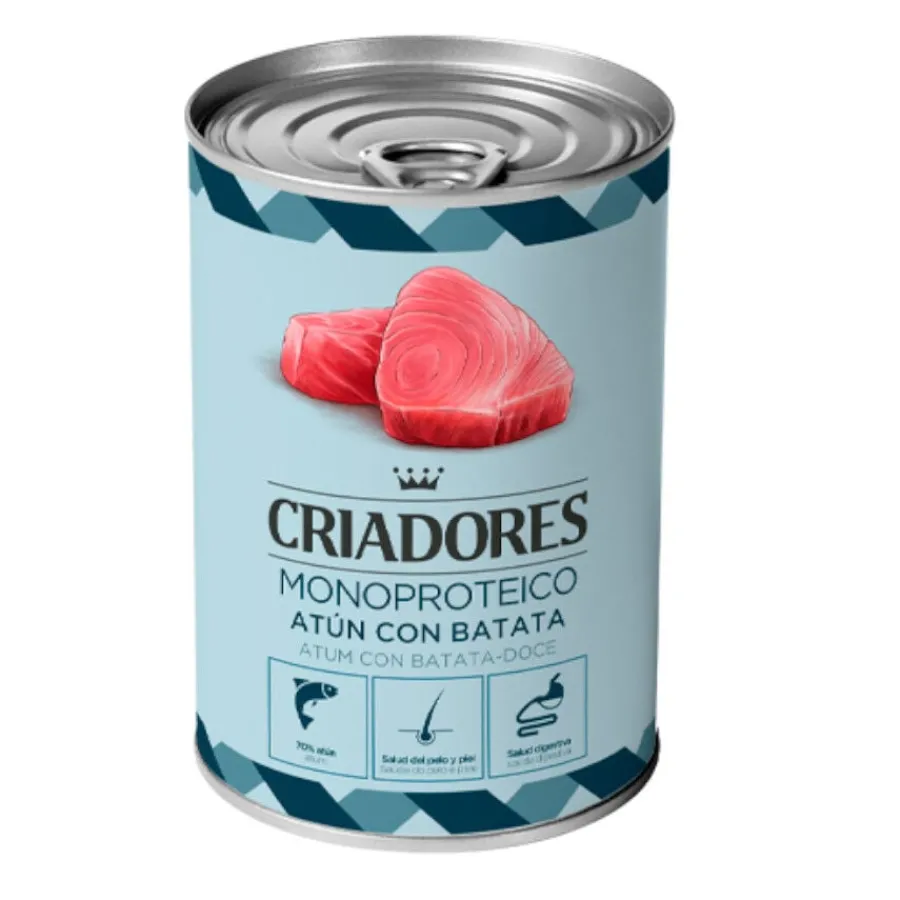 Criadores Monoproteico Atún y Batata lata para perros Sale