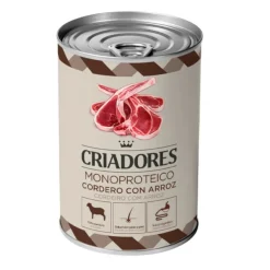 Criadores Monoproteico Cordero y Arroz lata para perros Online