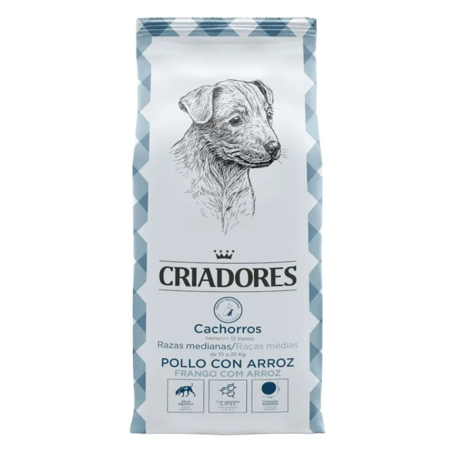 Criadores Pollo y Arroz pienso para cachorros de razas medianas Online