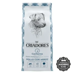Criadores Pollo y Arroz pienso para cachorros de razas medianas Online