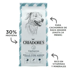 Criadores Pollo y Arroz pienso para cachorros de razas grandes Clearance