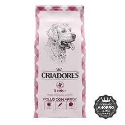 Criadores Senior Pollo y Arroz pienso para perros de razas medianas y grandes Best