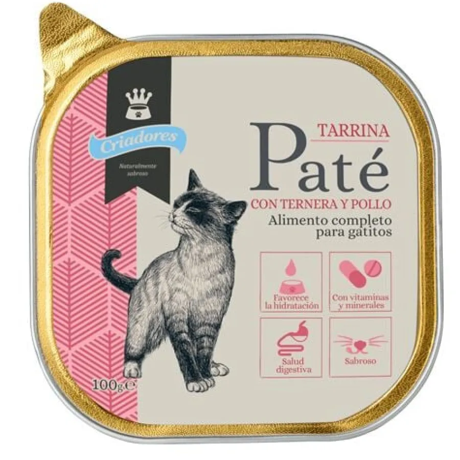 Criadores Ternera y Pollo en paté tarrina para gatitos Clearance