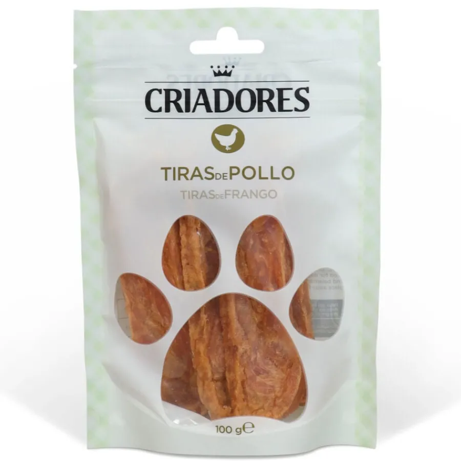 Criadores Tiras de Pollo snack para perros Hot