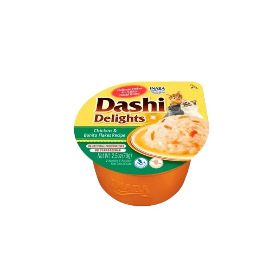 Dashi Delights Snack Cremoso Pollo y Copos de Bonito tarrina para gatos New