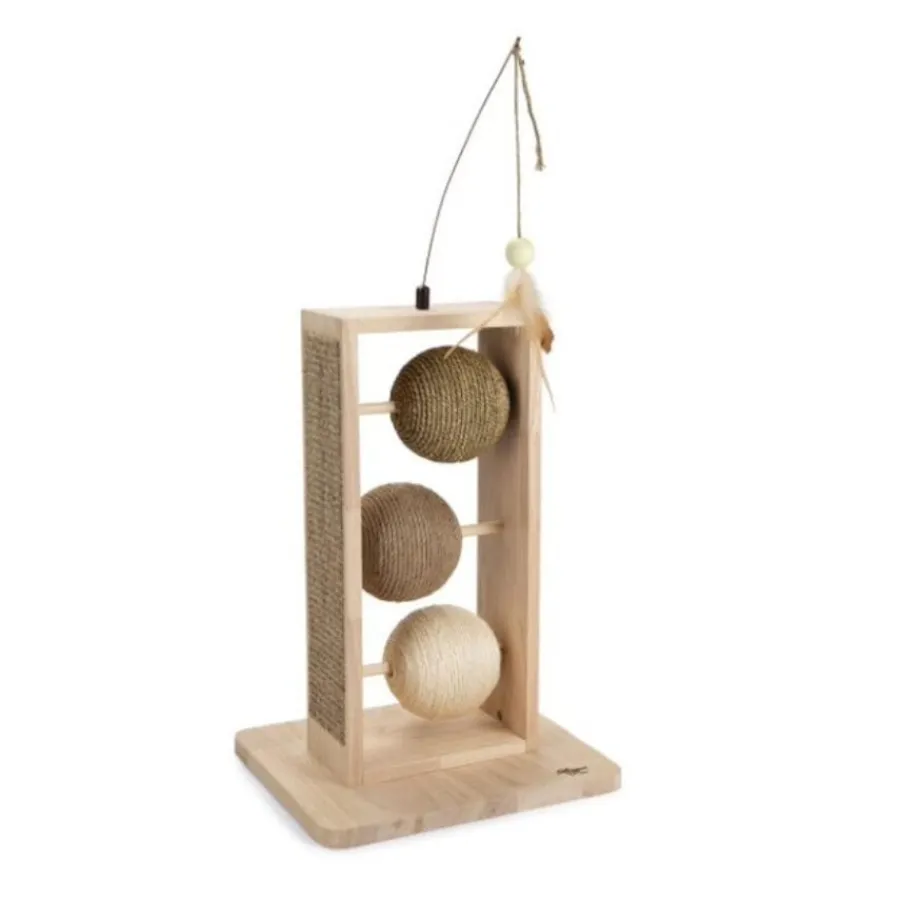 Designed by Lotte Lomax Esfera Juguete Interactivo de Madera para gatos Sale