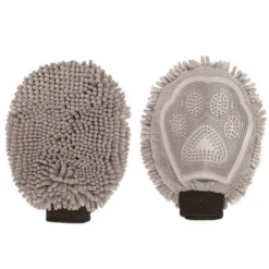 Dirty Dog DGS Manopla de Microfibra y Goma Gris para perros y gatos Online