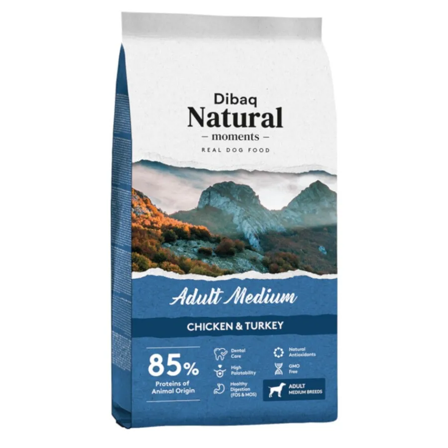 Dibaq Natural Moments Adult Medium Pollo & Pavo pienso para perros Best