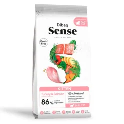 Dibaq Sense Grain Free Kitten Pavo y Salmón pienso para gatos Discount