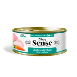 Dibaq Sense Hypoallergenic Grain Free Pollo y Pato lata para gatos New