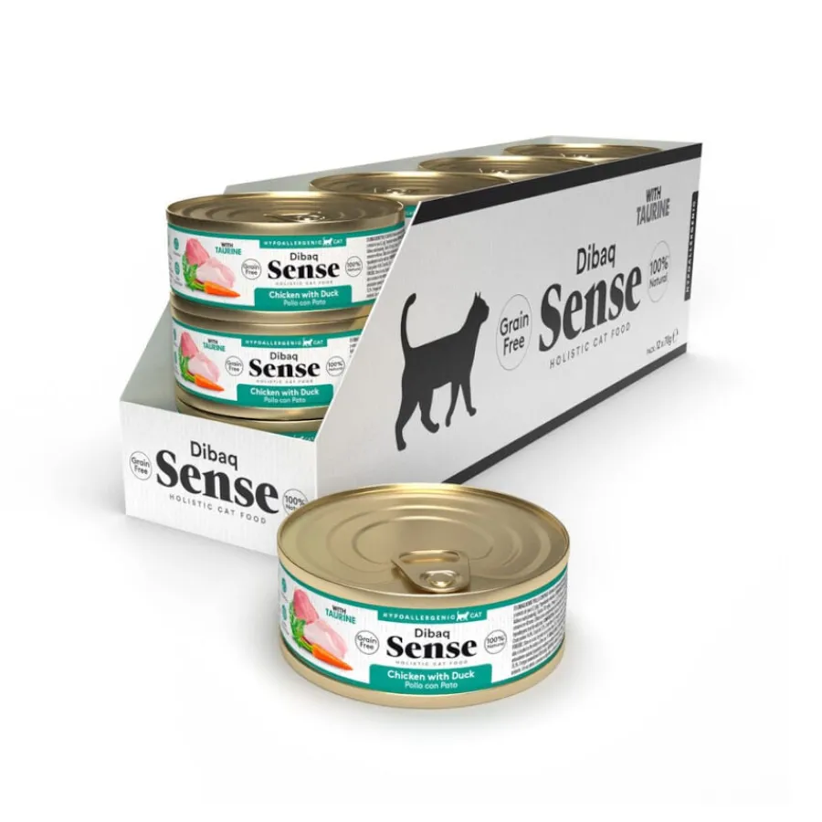 Dibaq Sense Hypoallergenic Grain Free Pollo y Pato lata para gatos New