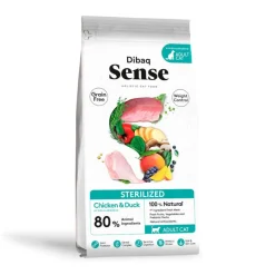 Dibaq Sense Sterilized Grain Free Adult Pollo y Pato pienso para gatos New