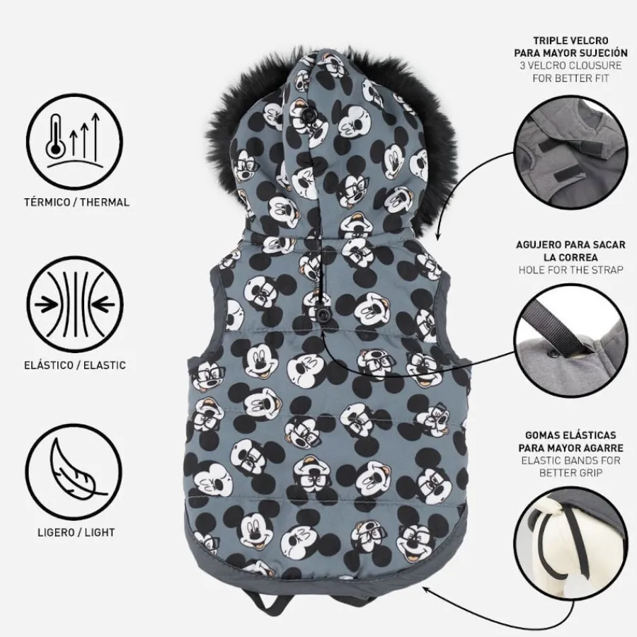 Disney Mickey Mouse Abrigo Gris con Estampado para perros Discount