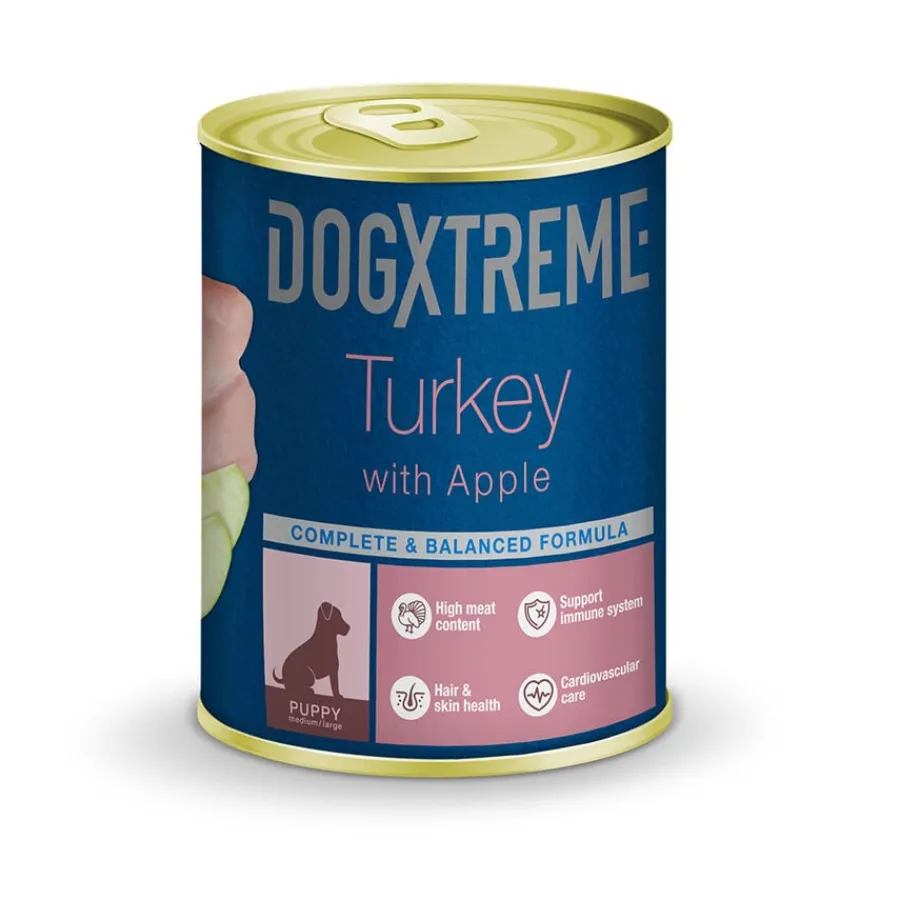 Dogxtreme Puppy Med&Maxi Pavo lata para perros Clearance