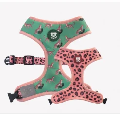 Dukier Arnés Reversible Estampado Leopardo para perros Discount