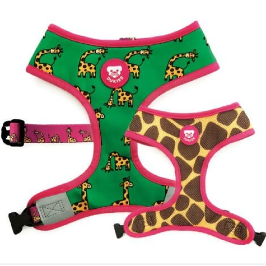 Dukier Savana Arnés Rreversible Estampado Jirafa para perros Clearance